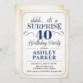 Verrassing 40e Verjaardagsfeestje - Witte Marine Kaart (Voorkant / Achterkant)