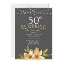 Verrassing 50e Gele Bloemen Verjaardagsfeest