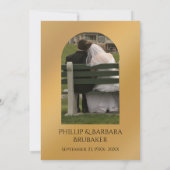 Verrassing 50e Jubileum Eenvoudige Gouden Hart Fot Kaart (Achterkant)