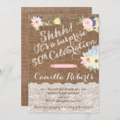 verrassing : 50e uitnodigingen , verrassingspartij (Voorkant / Achterkant)