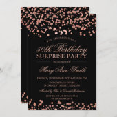 Verrassing 50ste Verjaardag Party Roos Gold Folie Kaart (Voorkant / Achterkant)