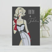 Verrassing 50ste verjaardag Vijftig en Fabulous Pi Kaart (Staand voorkant)