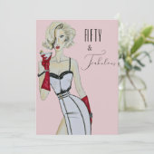 Verrassing 50ste verjaardag Vijftig en Fabulous Pi Kaart (Staand voorkant)