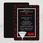 Verrassing 50ste Verjaardagsfeestglas met Confetti Kaart (Voorkant / Achterkant)