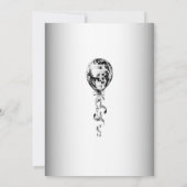 Verrassing 55e verjaardag Black White Balloons Par Kaart (Achterkant)