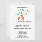 Verrassing 60e of elke leeftijd verjaardagsfeestje kaart (Voorkant)