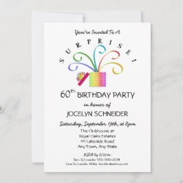 Verrassing 60e of elke leeftijd verjaardagsfeestje kaart