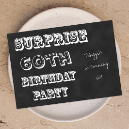 Verrassing 60e Verjaardag Feest Uitnodiging Chalkb