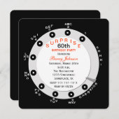 Verrassing 60e Verjaardag Feest Uitnodiging Rotary (Voorkant / Achterkant)