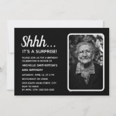 Verrassing 60e verjaardag foto zwart wit kaart (Voorkant)