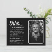 Verrassing 60e verjaardag foto zwart wit kaart (Staand voorkant)