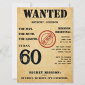 Verrassing 60e verjaardag Gezocht Poster Kaart (Voorkant)