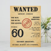 Verrassing 60e verjaardag Gezocht Poster Kaart (Staand voorkant)