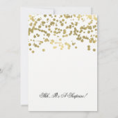 Verrassing 60e Verjaardag Party Gold Foil Confetti Kaart (Achterkant)