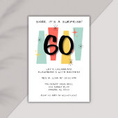 Verrassing 60e verjaardag Retro Midcentury Modern Kaart