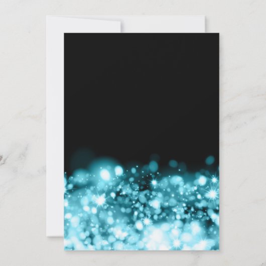 Verrassing 60e verjaardag Turquoise Midnight Glam Kaart (Achterkant)