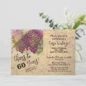 Verrassing 60e Verjaardag Wijn Thema Uitnodiging (Staand voorkant)