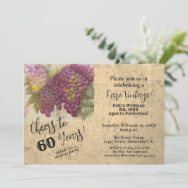 Verrassing 60e Verjaardag Wijn Thema Uitnodiging