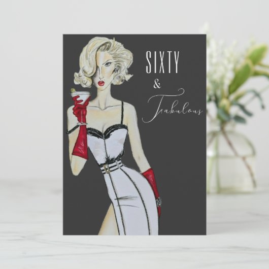 Verrassing 60e verjaardag Zestig en Fabulous Pin U Kaart (Staand voorkant)