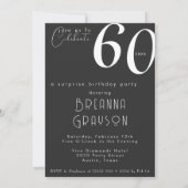 Verrassing 60e verjaardag Zestig en Fabulous Pin U Kaart (Achterkant)