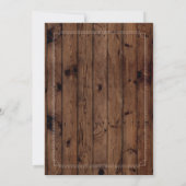 VERRASSING 60e Verjaardagsfeestje Rustiek Hout 60  Kaart (Achterkant)