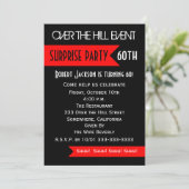 Verrassing 60e Verjaardagsfeestuitnodiging Kaart (Staand voorkant)