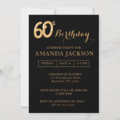 Verrassing 60e Verjaardagsfeestuitnodiging Kaart (Voorkant)