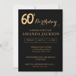 Verrassing 60e Verjaardagsfeestuitnodiging Kaart