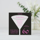 Verrassing 60e Verjaardagsfeestuitnodiging Kaart (Staand voorkant)