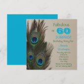 Verrassing 60e Verjaardagspartij Uitnodiging Fabul (Voorkant / Achterkant)