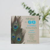 Verrassing 60e Verjaardagspartij Uitnodiging Fabul (Staand voorkant)