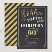 Verrassing 60e verjaardagsuitnodiging  Verrassing Kaart (Voorkant / Achterkant)