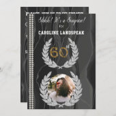 Verrassing 60ste Verjaardag Foto, Goud, Parels & Z Kaart (Voorkant / Achterkant)