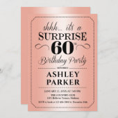 Verrassing 60ste Verjaardagsfeest - Roos Gold Kaart (Voorkant / Achterkant)