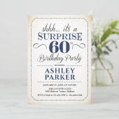 Verrassing 60ste Verjaardagsfeest - Witte Marine Kaart (Staand voorkant)