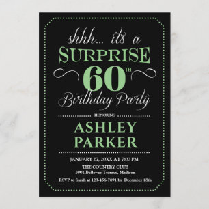 Verrassing 60ste Verjaardagsfeest - Zwart Groen Kaart