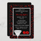 Verrassing 60ste Verjaardagsfeestglas met Confetti Kaart (Voorkant / Achterkant)