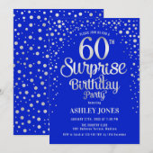 Verrassing 60ste Verjaardagsfeestje - Zilver & Kon Kaart (Voorkant / Achterkant)