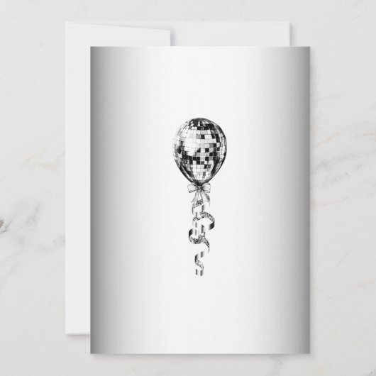 Verrassing 65e verjaardag Black White Balloons Par Kaart (Achterkant)