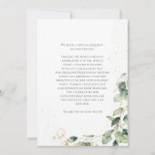 Verrassing 65e verjaardag Eucalyptus Kaart Verzoek (Achterkant)