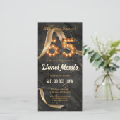 Verrassing 65e verjaardag mobiele uitnodiging (Staand voorkant)