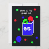 Verrassing 65e Verjaardagsfeest Uitnodiging SECRET (Voorkant)