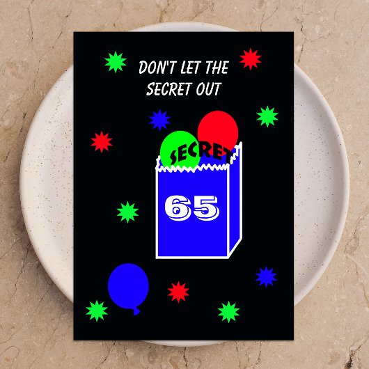 Verrassing 65e Verjaardagsfeest Uitnodiging SECRET