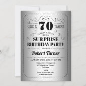 Verrassing 70e verjaardag - Zilver Zwart Kaart (Voorkant)