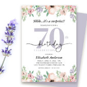 Verrassing 70e Verjaardagsfeest Elegante Pastel Bl Kaart