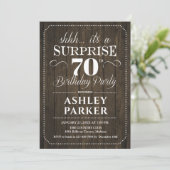 Verrassing 70e Verjaardagsfeest - Rustiek Hout Kaart (Staand voorkant)