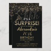 Verrassing 70e Verjaardagsfeest voor Vrouwen, Zwar Kaart (Voorkant / Achterkant)