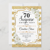 Verrassing 70ste verjaardag - Gold White Kaart (Voorkant)