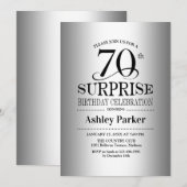 Verrassing 70ste Verjaardagsfeest - Zilver Kaart (Voorkant / Achterkant)