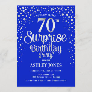Verrassing 70ste Verjaardagsfeest - Zilver & Konin Kaart